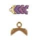 Cymbal ™ DQ metal bead ending Koutalas for Chevron Duo - Rose gold